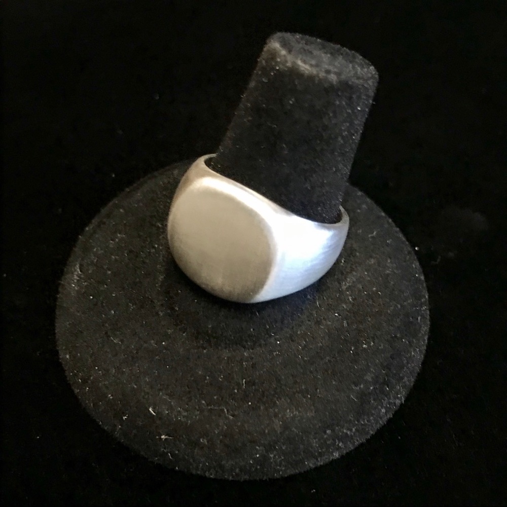 Brushed Sterling Silver Ring Satin Finish